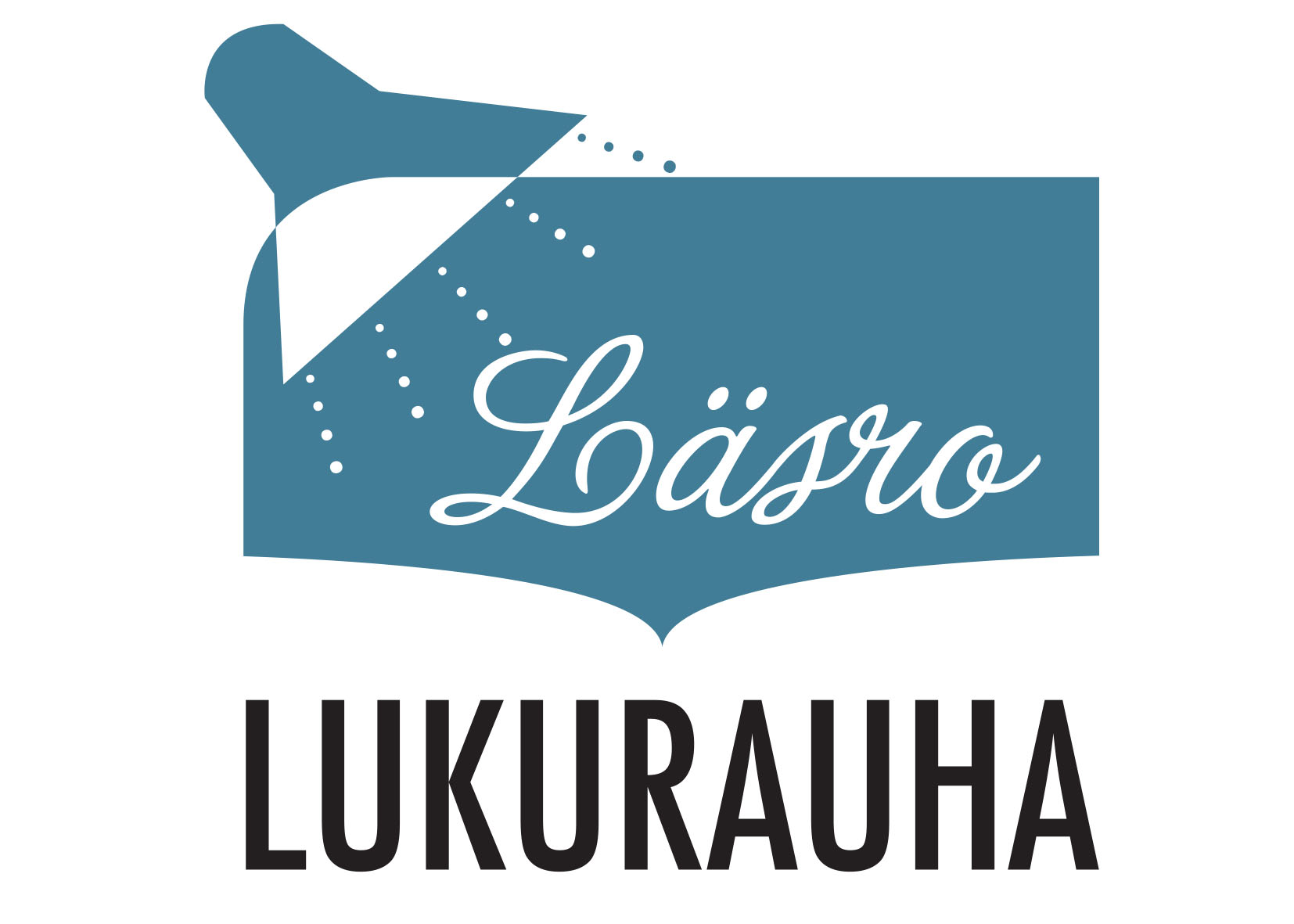 Logossa lukulamppu ja teksti Lukurauha Läsro.
