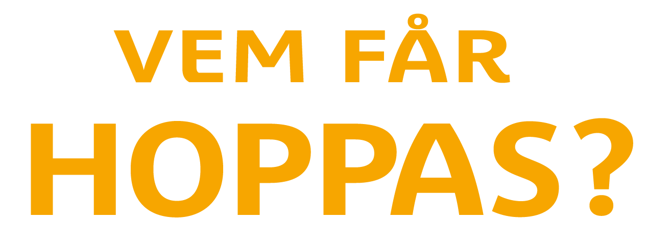 Logo oranssi teksti Vem får hoppas?